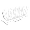 Juego de 12 pinchos antipájaros de acero inoxidable de 3 metros de largo con revestimiento UV para proteger techos, balcones y cornisas. 2