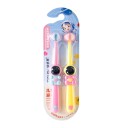 Juego de 2 cepillos de dientes infantiles de tres lados con cerdas suaves Cuidado blanqueador para dientes de 3 a 12 años Mango ergonómico Varios 2