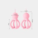 Juego de 2 herramientas de masaje vibratorias de silicona con 20 modos de vibración para pezones o punta del pene con control remoto Carga USB embalaje discreto 2