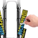Juego de 2 pegatinas impermeables para amortiguador delantero de bicicleta de montaña, pegatinas protectoras para horquilla de suspensión 15