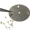 Juego de 2 pies de repuesto para esfera de reloj de 0,6 × 4 mm para reparación de esfera Diámetro de la base 3 mm Reemplazo de montaje de esfera 5