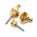 Juego de 2 piezas de cerradura metálica para correa de guitarra Sujeción segura de la correa Hebilla metálica universal para guitarras 3