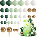 Juego de 20 bolas redondas de colores para decorar tartas de cumpleaños, de espuma, para celebraciones y fiestas. 4