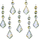 Juego de 20 piezas de adornos acrílicos transparentes Decoraciones navideñas de cristal para árbol de Navidad Adornos colgantes brillantes 2