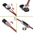 Juego de 20 unidades de conectores rápidos para cables de dos hilos 22–20 AWG con aislamiento de nylon y contactos de cobre para una conexión rápida 2