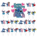 Juego de 28 adornos para tartas. Personajes de dibujos animados coloridos con letras de Feliz Cumpleaños. Decoración de tartas temática para celebraciones. 6