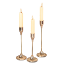 Juego de 3 candelabros de metal de 23,7/20,6/18 cm, estilo europeo, elegantes, para decoración de bodas, mesa navideña, candelabro 4