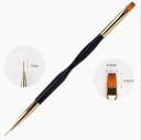Juego de 3 pcs pinceles de maquillaje dobles de 17–17,6 cm Pinceles profesionales para pintar uñas Pincel fino para esmalte Pincel más ancho 6