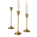 Juego de 3 unidades de candelabros para velas 2,2 x 6,5 x 16/18/21 cm Soporte modular de metal ligero de aleación de aluminio Decoración 1