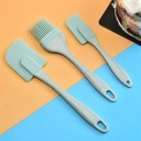 Juego de 3 utensilios de cocina de silicona: espátula grande y pequeña + raspador de mantequilla, resistentes al calor, para hornear y cocinar. 4