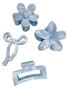 Juego de 4 clips para el cabello Clips de cabello elegantes para mujeres 4 formas diferentes Flor lazo gran clip Accesorio estiloso 4