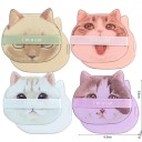 Juego de 4 esponjas con forma de pata de gato 6,3 x 5,6 x 0,7 cm Esponjas de maquillaje para uso seco y húmedo Aplicadores finos de corrector 2