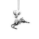 Juego de 4 piezas Adornos navideños de acrílico 10 x 7.5 cm Renos colgantes de cristal transparente Decoración festiva para el árbol 4