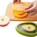 Juego de 4 recipientes de silicona para alimentos, a prueba de fugas, portátiles, apilables, reutilizables para frutas y verduras. 5