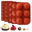 Juego de 5 moldes de silicona para bombones, chocolate, caramelos, varias formas y tamaños, para hornear, postres, hielo, cera, antiadherentes 3