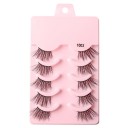 Juego de 5 pares de pestañas postizas Pestañas postizas de media longitud Juego de extensiones de pestañas Pestañas postizas de aspecto natural 3