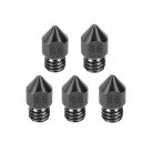 Juego de 5 piezas de boquillas de acero templado de 0,6 mm M6 para filamento de 1,75 mm Impresión 3D de volumen rápido Boquillas sólidas para capas 1