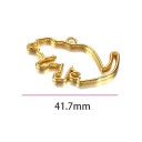 Juego de 5 piezas de colgantes de metal gato acostado 41,7 mm Colgante dorado para joyería Fabricación de pendientes pulseras collares Creación 2
