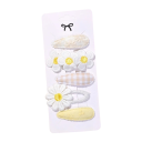 Juego de 5 pinzas para el pelo para niñas con flores, pinzas decorativas de colores, bonitos accesorios para el pelo con diseño floral 2