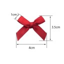 Juego de 50 lazos de satén para el pelo 4 x 3,5 cm Lazos pequeños de colores Elegante accesorio para el pelo Brillo suave Hecho a mano 21