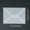 Juego de 50 unidades de sobres transparentes 21,5 x 15,5 cm papel semitransparente con solapa autoadhesiva sobres para tarjetas de felicitación invitaciones 2