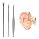 Juego de 6 herramientas de limpieza de oídos de acero inoxidable, raspadores de oídos higiénicos, cucharas multiusos con estuche, herramientas 8