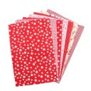 Juego de 7 piezas de tela de algodón para coser mascarillas y otros pequeños productos Diferentes patrones en colores coordinados Material 3
