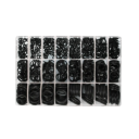 Juego de 740 piezas de juntas tóricas para refrigerantes R134a y R12, HNBR, color negro, para reparaciones de sistemas de aire acondicionado 1