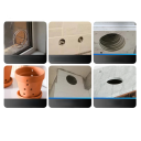 Juego de 8 sierras de perforación de cerámica de 6-45 mm con recubrimiento de diamante y broca de posicionamiento para vidrio, piedra y porcelana 2