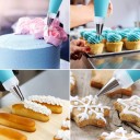 Juego de 80 piezas de herramientas de repostería para decorar pasteles Puntas metálicas Espátulas Raspadores Bolsas de decoración Juego completo para hornear 10