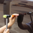 Juego de 92 piezas para reparar abolladuras de carrocería PDR con pistola de pegamento, extractores, martillo, reflector LED y puntas para alisar 6