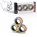 Juego de anillos magnéticos fidget 3 uds. herramienta antiestrés para liberar el estrés y apoyar la concentración de plástico ABS 3