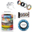 Juego de anillos magnéticos fidget 3 uds. herramienta antiestrés para liberar el estrés y apoyar la concentración de plástico ABS 4