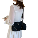 Juego de bolso de nylon para mujer 26 x 8 x 17 cm con estuche 14 x 3 x 9 cm Bolsa ligera y práctica para uso diario 2