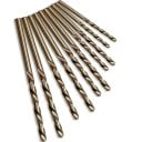 Juego de brocas para metal 10 pcs Punta dividida 135 grados 1–3 mm HSS M35 con 5 % de cobalto Dorado Para metal y acero inoxidable Mayor resistencia 1