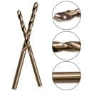 Juego de brocas para metal 10 pcs Punta dividida 135 grados 1–3 mm HSS M35 con 5 % de cobalto Dorado Para metal y acero inoxidable Mayor resistencia 4