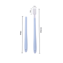 Juego de cepillos desechables para limpiar espacios 50 unidades cabezal intercambiable soporte 18 cm cabezal 1,8 × 2,8 cm cepillo para inodoro 3