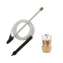 Juego de chorro de arena para limpiadora de alta presión Rosca M22 macho Para Kränzle Accesorio de acero inoxidable de 46 cm Boquilla de cerámica 3