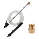 Juego de chorro de arena para limpiadora de alta presión Rosca M22 macho Para Kränzle Accesorio de acero inoxidable de 46 cm Boquilla de cerámica 5