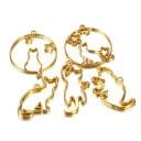 Juego de colgantes de metal en forma de gatos 5 unidades Moldes para joyería de resina Epóxica Creación creativa Fabricación de colgantes Trabajo 1