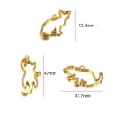 Juego de colgantes de metal en forma de gatos 5 unidades Moldes para joyería de resina Epóxica Creación creativa Fabricación de colgantes Trabajo 3