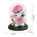 Juego de construcción artística de camelia 85 x 85 x 106 mm 157 piezas Modelo floral en maceta en caja transparente Decoración estilosa y regalo 2