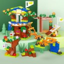 Juego de construcción de casa en el árbol 12 x 6,5 x 10 cm 152 piezas 6 en 1 Rompecabezas creativo con múltiples opciones de construcción 4