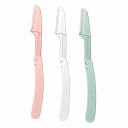 Juego de cuchillas plegables para cejas 3 unidades recortadores de vello de 15 cm con cubierta protectora para el diseño de cejas 1