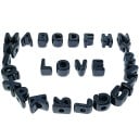 Juego de cuentas acrílicas 20 mm letras A–Z con agujero de 6 mm 26 unidades Cuentas grandes para la fabricación de joyas Pulseras collares 2