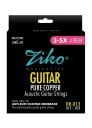 Juego de cuerdas para guitarra acústica DR-012 Núcleo hexagonal de cobre puro con capa anticorrosiva Tono claro y cálido Larga duración Afinación 1