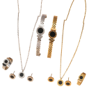 Juego de diseño romano collar pulsera anillo pendientes acero inoxidable joyería femenina simple regalo 4