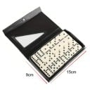 Juego de dominó en un estuche portátil de 9 x 15 cm Juego de dominó de viaje para niños y adultos Juego de fiesta tradicional Embalaje práctico 2