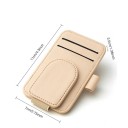 Juego de dos soportes para coche para gafas, tarjetas, entradas y bolígrafo con sujeción magnética, plástico resistente y cuero sintético 2