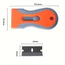 Juego de eliminación de adhesivo 10 cuchillas Raspador manual naranja para etiquetas, pegatinas y restos de pintura de superficies lisas 7